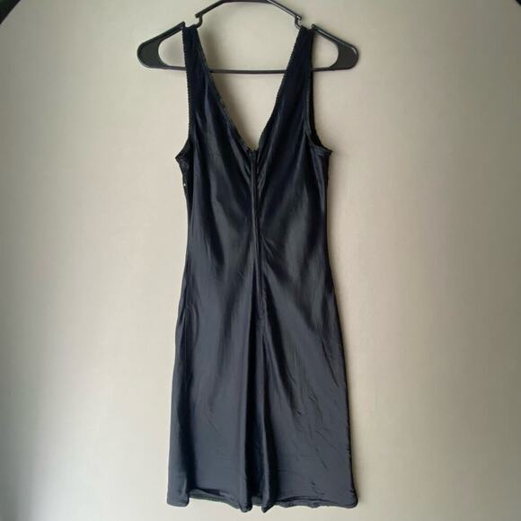 XOXO sz 7 black‎ Vintage Y2k satin sequin midi slip dress - Picture 8 of 9
